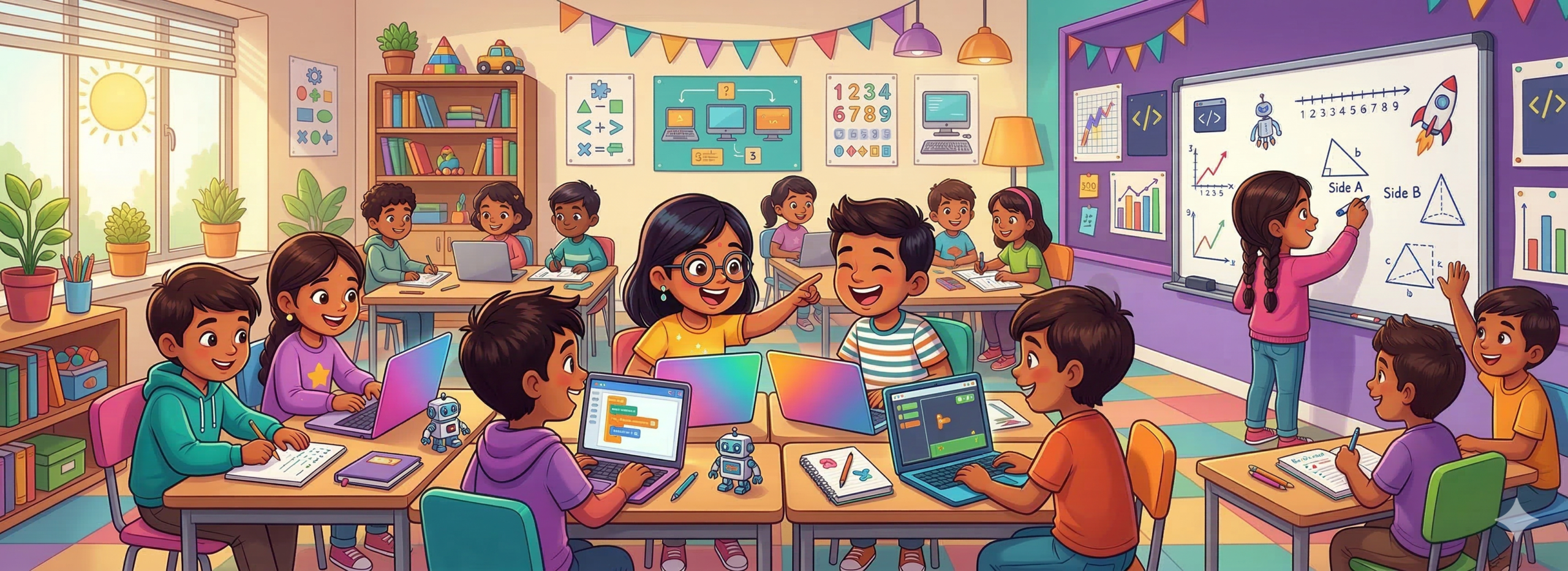 Kids doing after-school activities like coding, robotics and chess in Panchkula